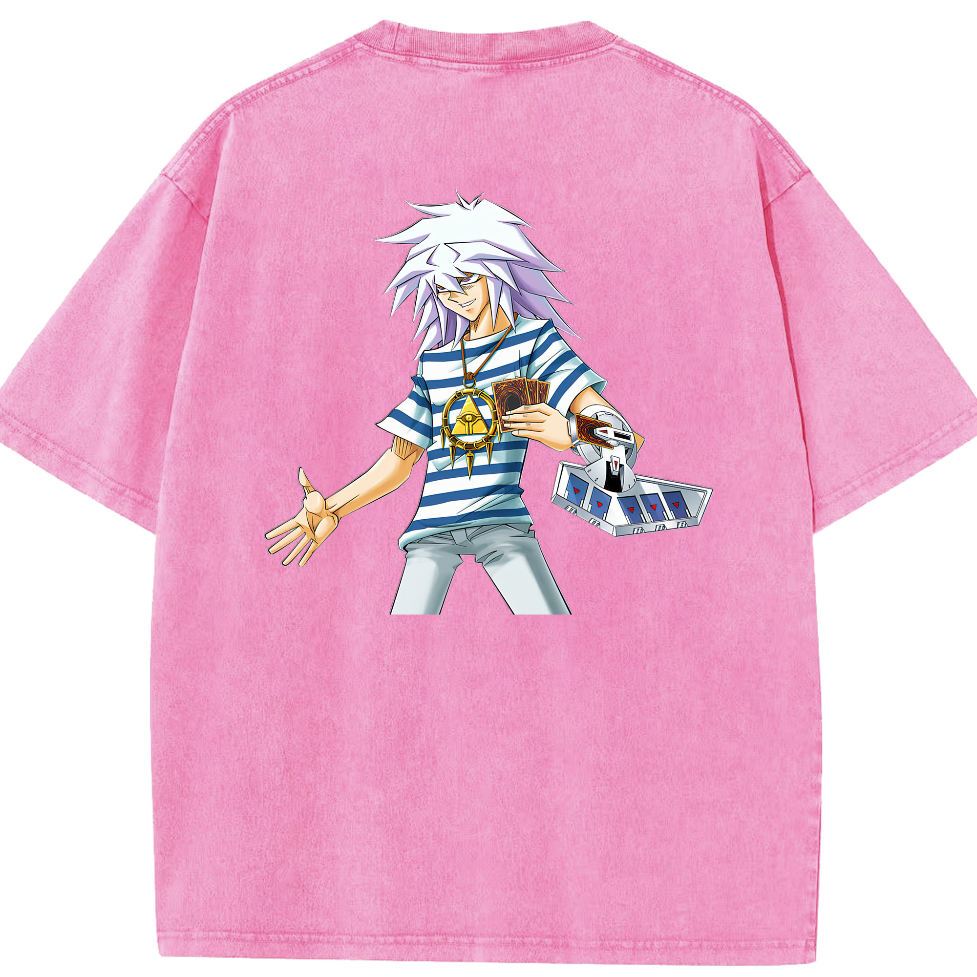 （画像用） 遊☆戯☆王 Yu-Gi-Oh! 綿100% ヴィンテージ風 半袖Tシャツ（背面プリント）